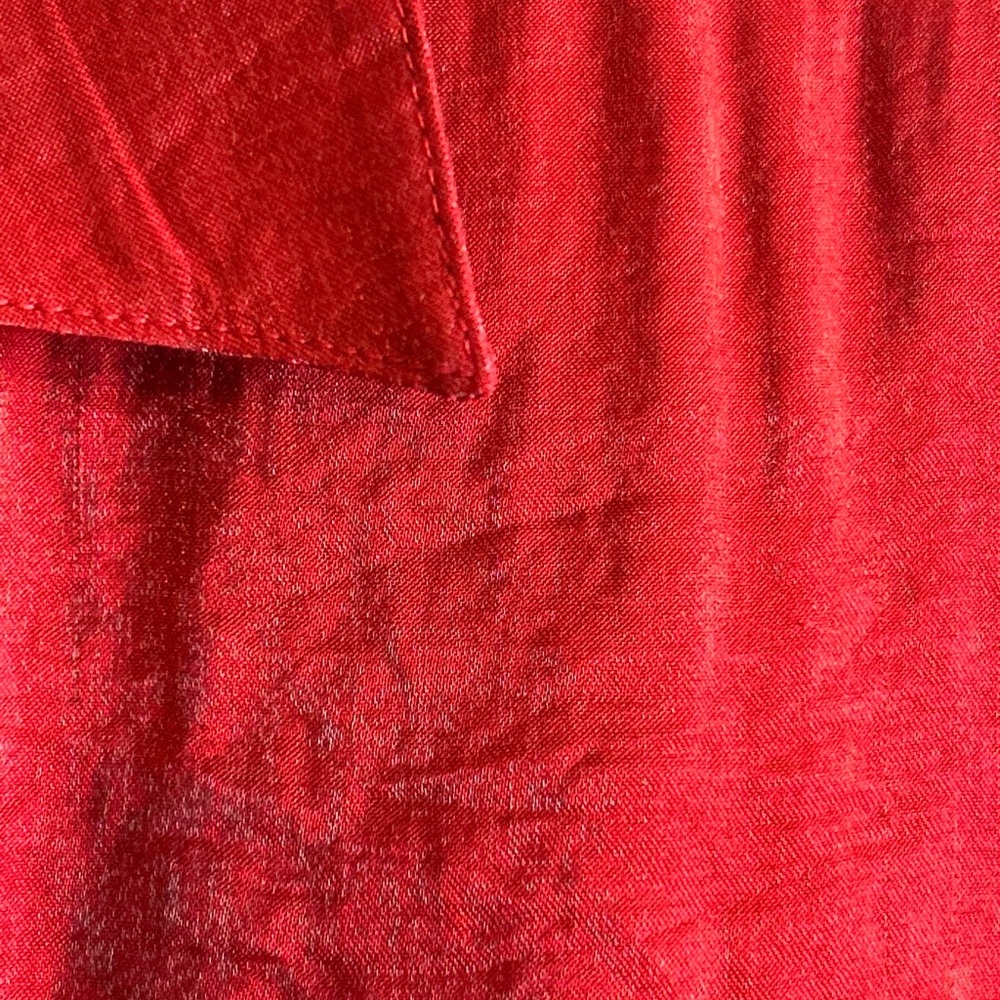 Chico’s Silk Red Shimmer Solid Button Up Blouse S… - image 6